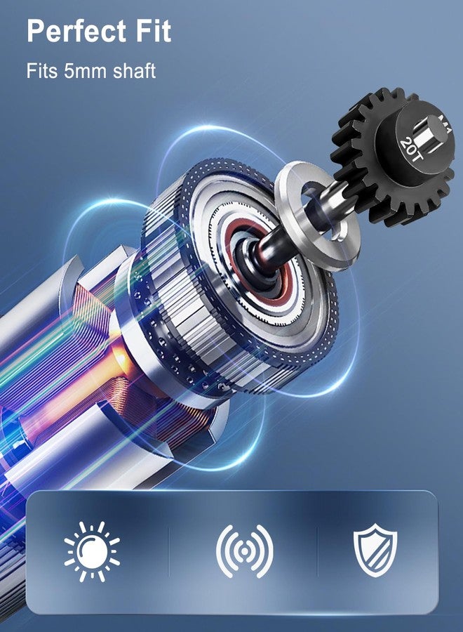 ULZOZN 20T Motor Pinion Gear Fit for Traxxas 1/5 X-Maxx XMAXX 6S 8S 1/6 XRT 1/10 EREVO 2.0 Maxx, Hardened Steel Upgrade Parts - Image 2
